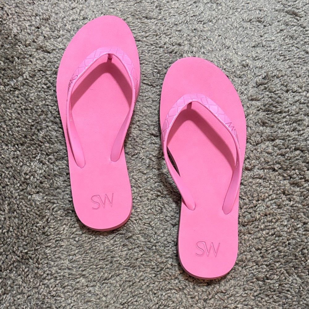 Nordstrom Pink Flip Flops with SW Logo